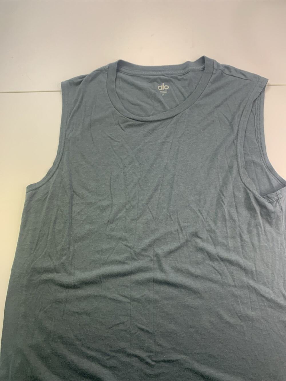 ALO Yoga Men Sleeveless Shirt Mens Medium Blue